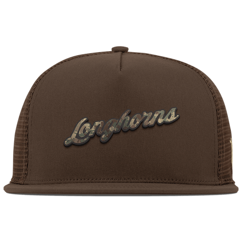 University of Texas "Texas Timber Camo Series" Flat 5 Panel Trucker Brown