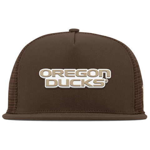 University of Oregon "Oregon Desert Series" Flat 5 Panel Trucker Brown
