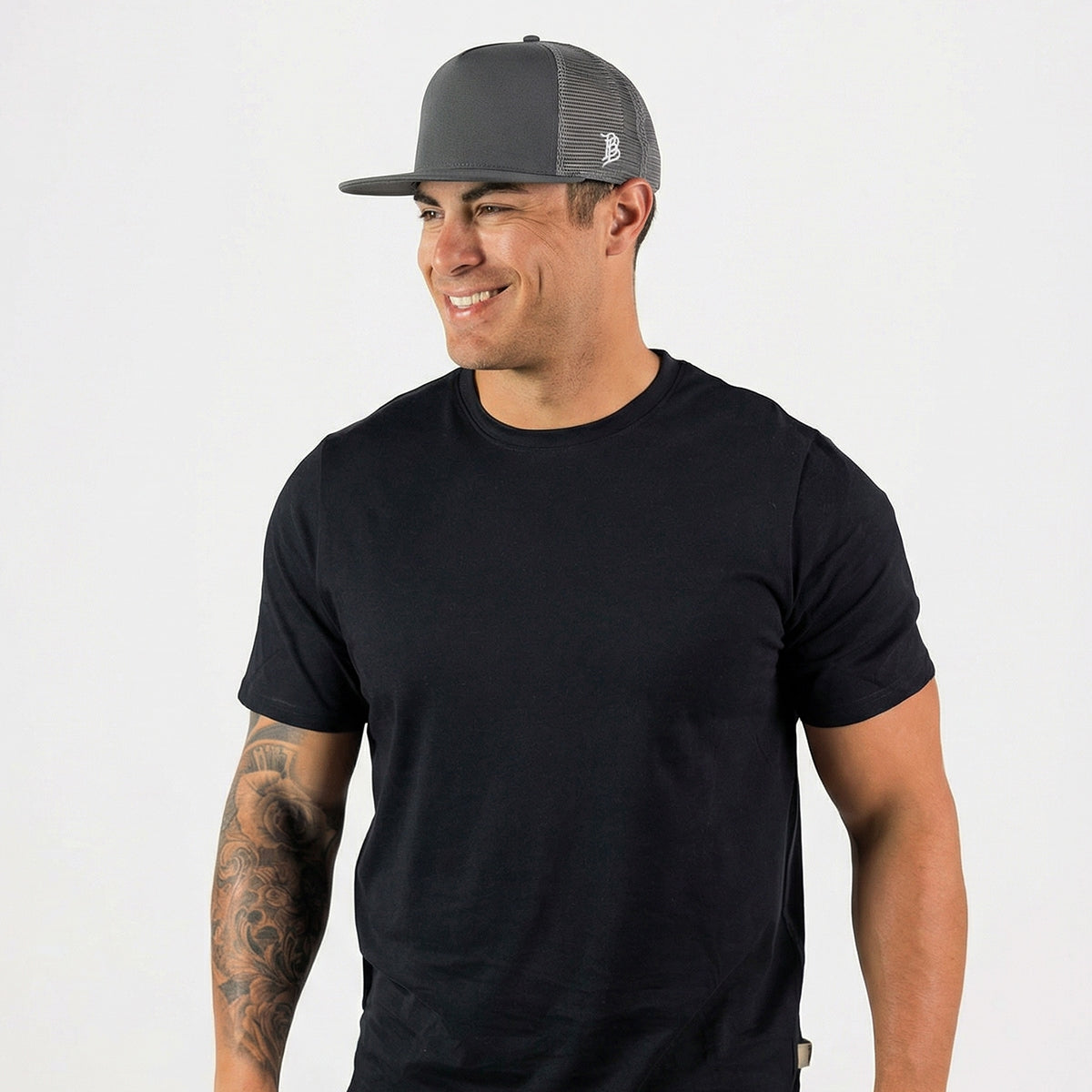 Bare Flat 5 Panel Trucker Iron