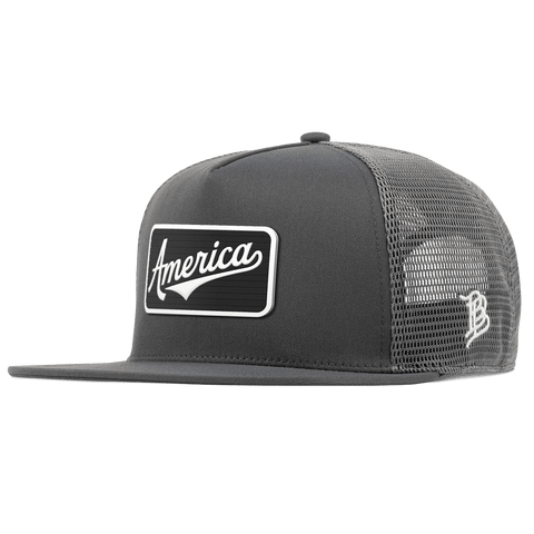 Vintage America Badge Flat 5 Panel Trucker Iron