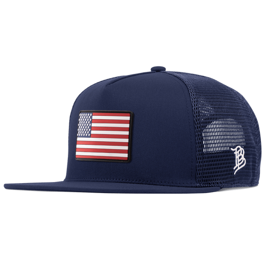 Old Glory Flat 5 Panel Trucker Navy