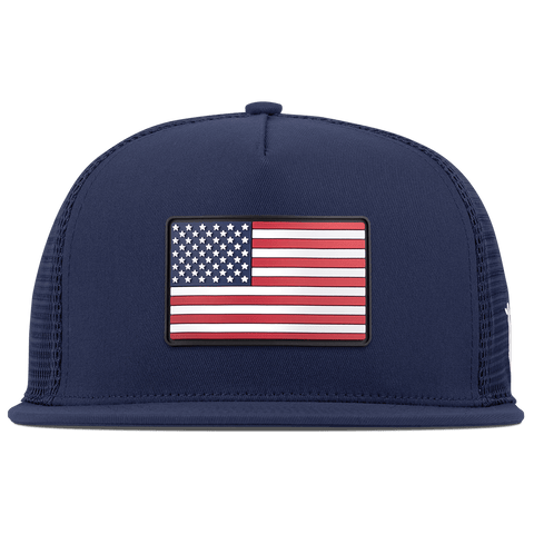 Old Glory Flat 5 Panel Trucker Navy