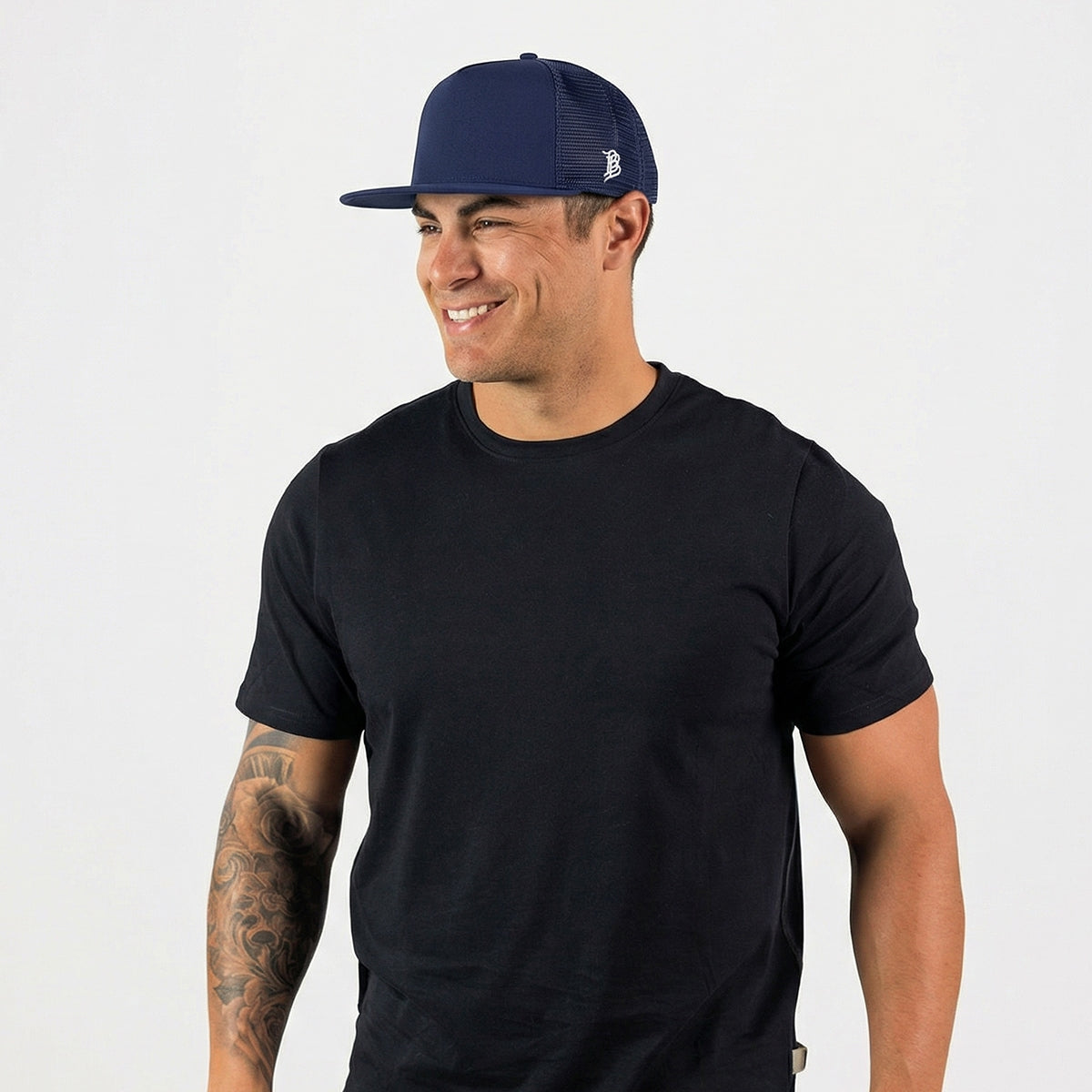 Bare Flat 5 Panel Trucker Navy