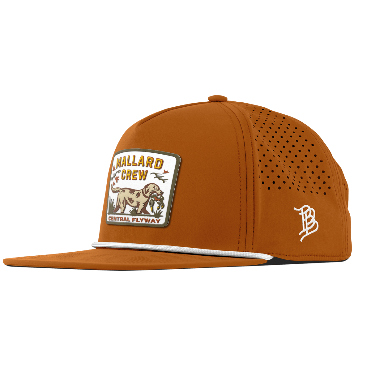 Mallard Crew Flat 5 Panel Rope Burnt Orange