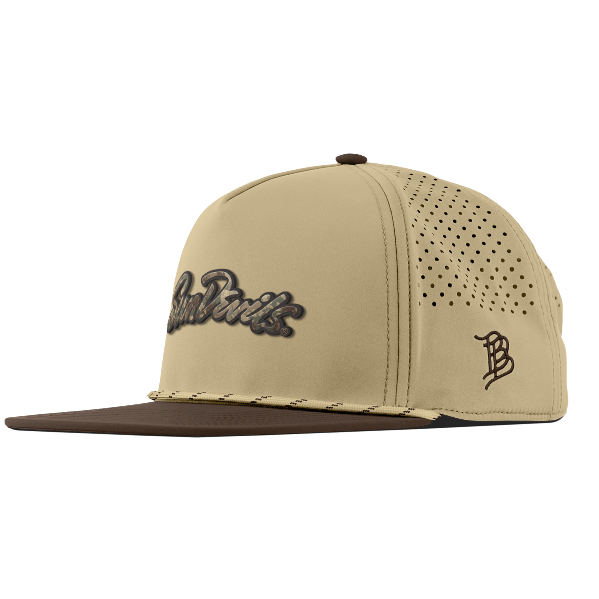 Arizona State University "ASU Sun Devils Timber Camo Script" Flat 5 Panel Rope Desert/Brown