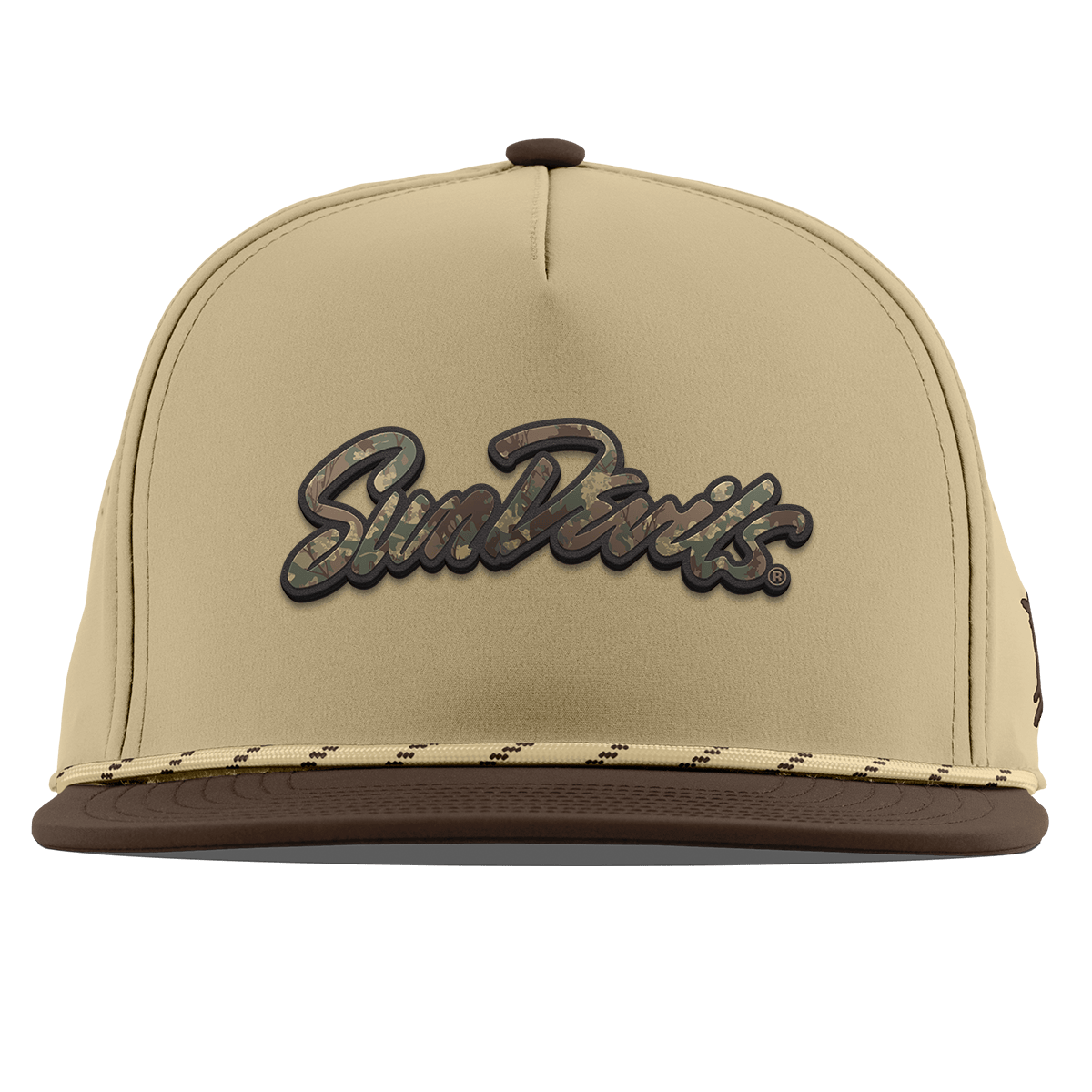 Arizona State University "ASU Sun Devils Timber Camo Script" Flat 5 Panel Rope Desert/Brown