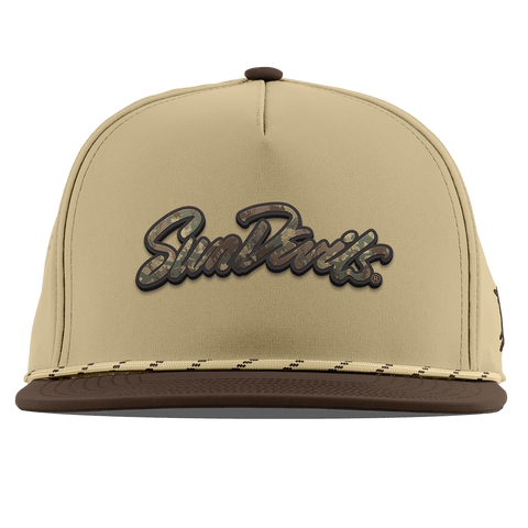 Arizona State University "ASU Sun Devils Timber Camo Script" Flat 5 Panel Rope Desert/Brown