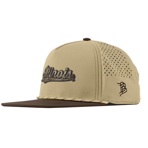 University of Illinois "Illinois Timber Camo Script" Flat 5 Panel Rope Desert/Brown