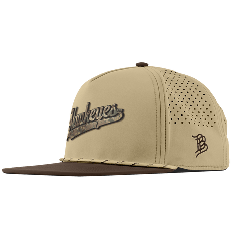 University of Iowa "Iowa Hawkeyes Timber Camo Script" Flat 5 Panel Rope Desert/Brown