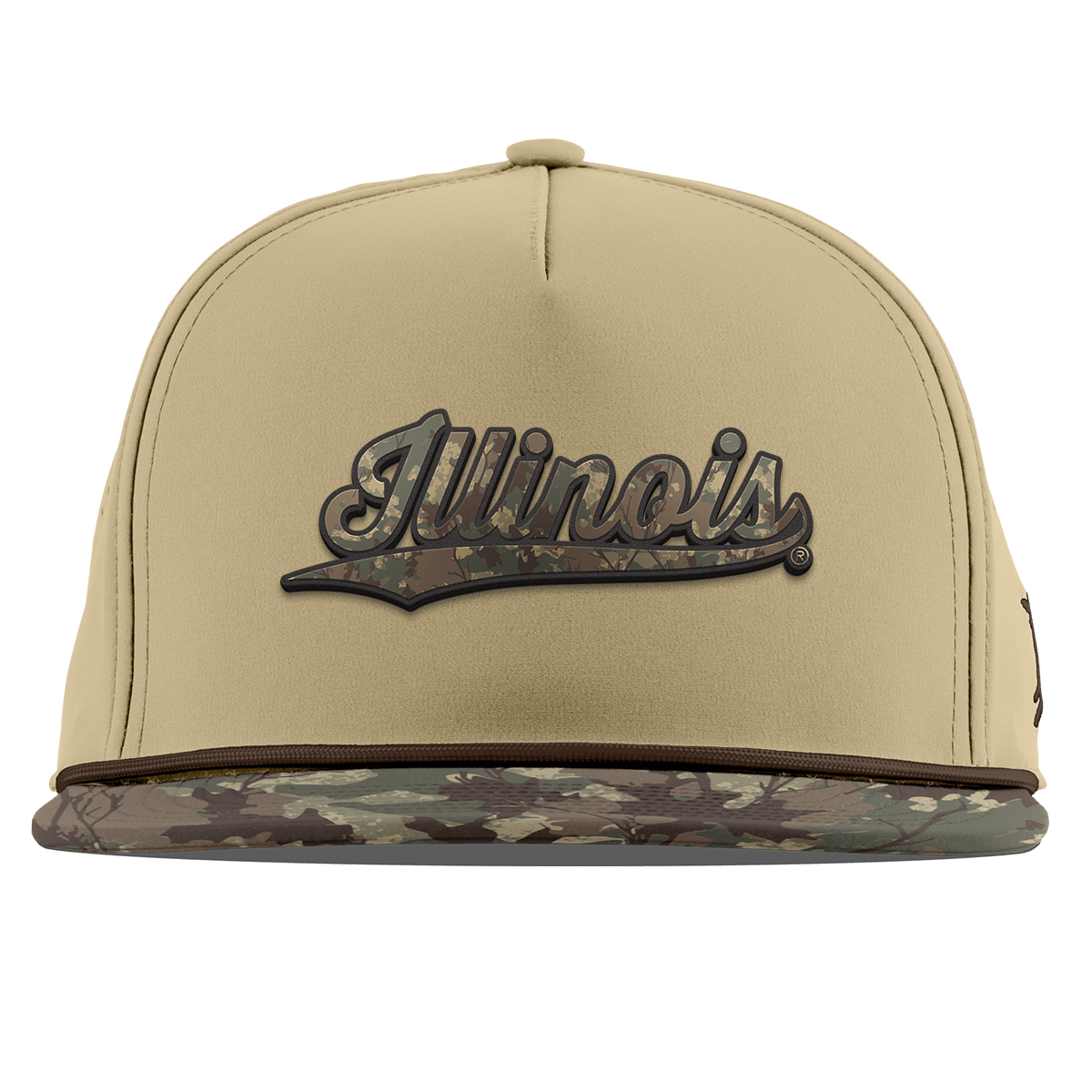 University of Illinois "Illinois Timber Camo Script" Flat 5 Panel Rope Desert/Timber Camo