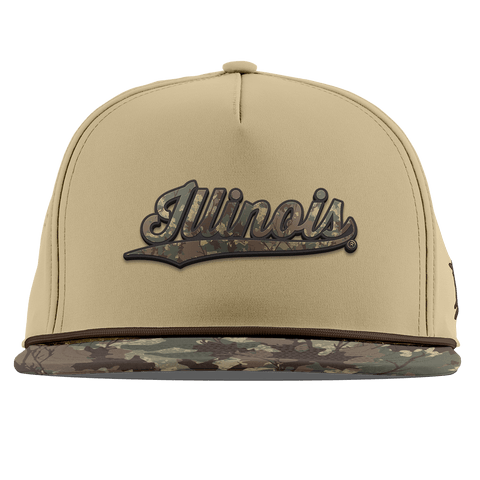 University of Illinois "Illinois Timber Camo Script" Flat 5 Panel Rope Desert/Timber Camo
