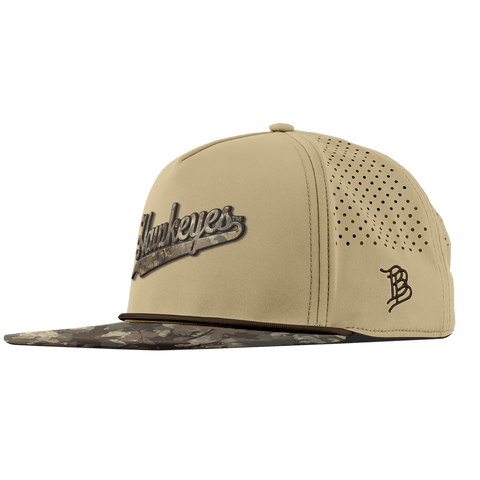 University of Iowa "Iowa Hawkeyes Timber Camo Script" Flat 5 Panel Rope Desert/Timber Camo