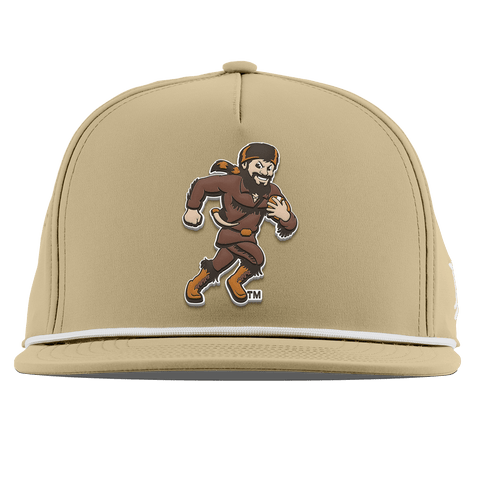 West Virginia University "WVU Mountaineer Football Logo" Flat 5 Panel Rope Desert