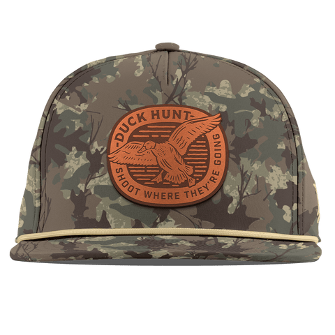 Duck Hunt Tan Flat 5 Panel Rope Timber Camo