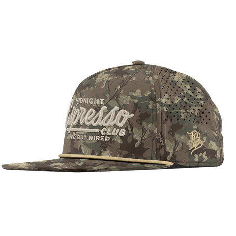 Midnight Espresso Club Flat 5 Panel Rope Timber Camo
