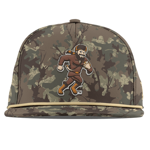 West Virginia University "WVU Mountaineer Football Logo" Flat 5 Panel Rope Timber Camo