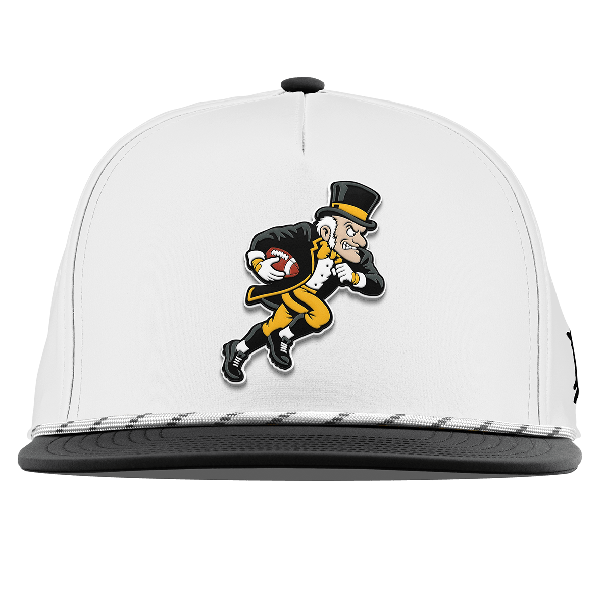 Wake Forest University "Rushing Deacon" Flat 5 Panel Rope White/Black