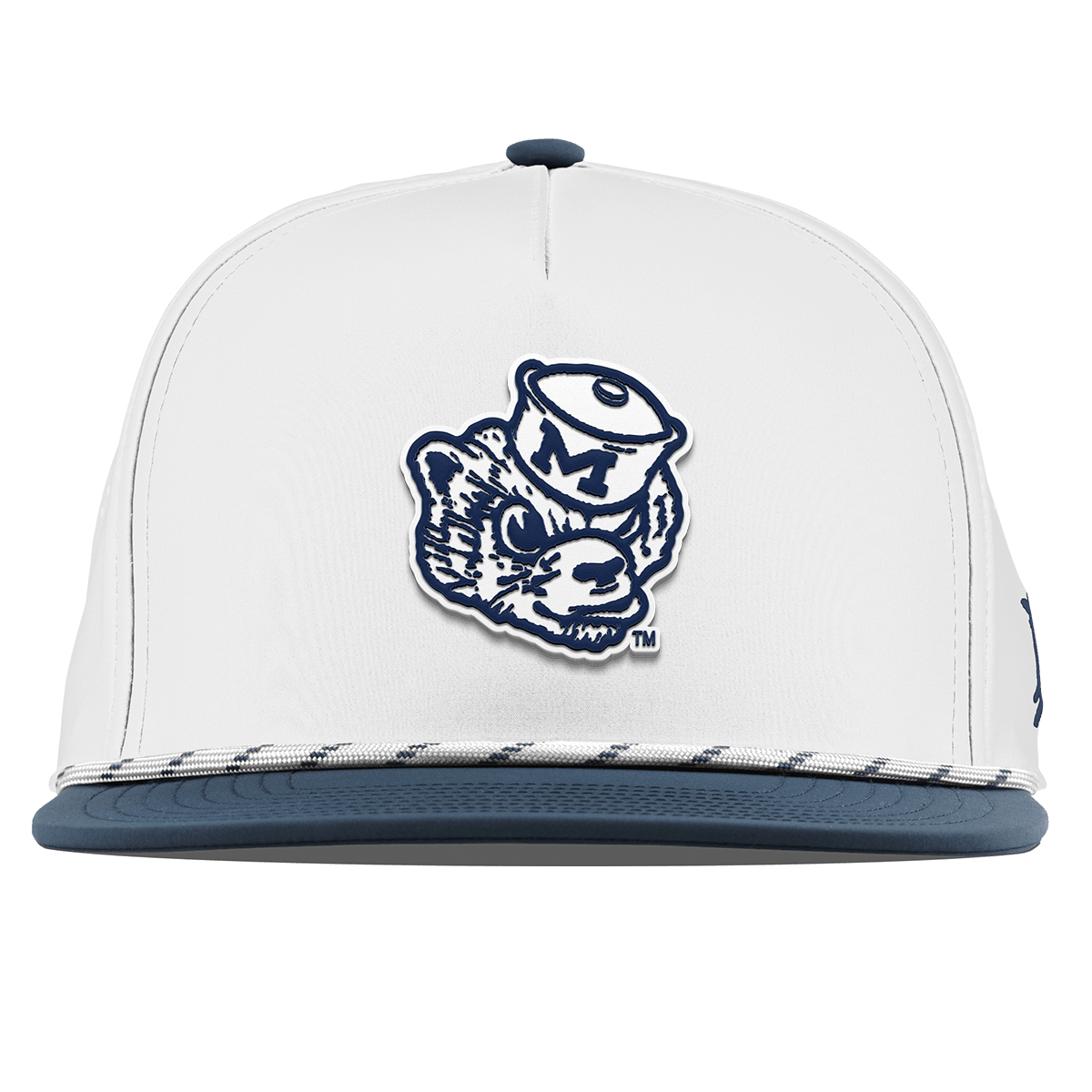 University of Michigan "Wolverbear" Flat 5 Panel Rope White/Orion