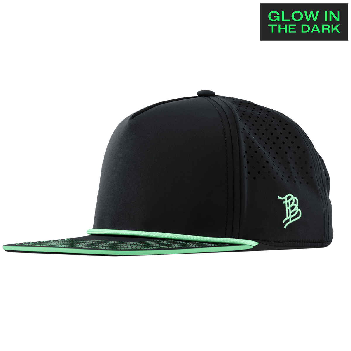 Bare Limited Edition Flat 5 Panel Rope Black + White Glow Rope