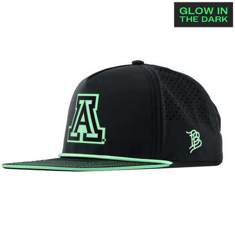 University of Arizona "Arizona Glow Series" Limited Edition Glow Flat 5 Panel Rope Black + White Glow Rope