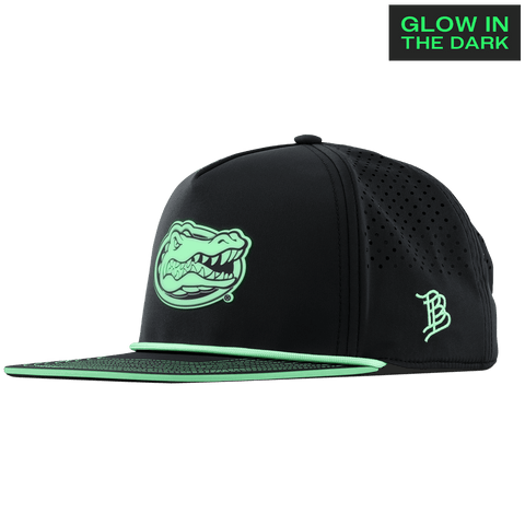 University of Florida "Florida Glow Series" Limited Edition Glow Flat 5 Panel Rope Black + White Glow Rope
