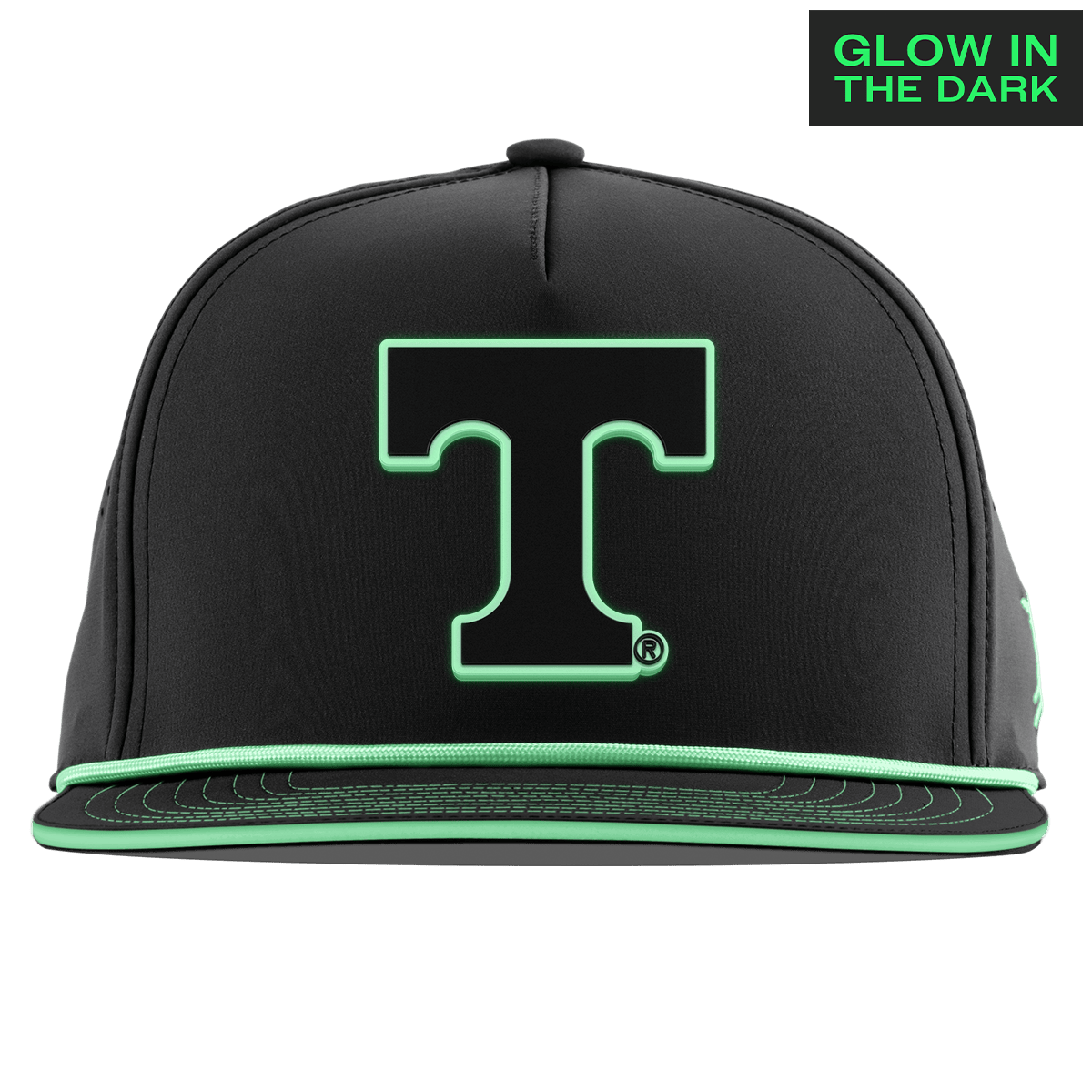 University of Tennessee "Tennessee Glow Series" Limited Edition Glow Flat 5 Panel Rope Black + White Glow Rope