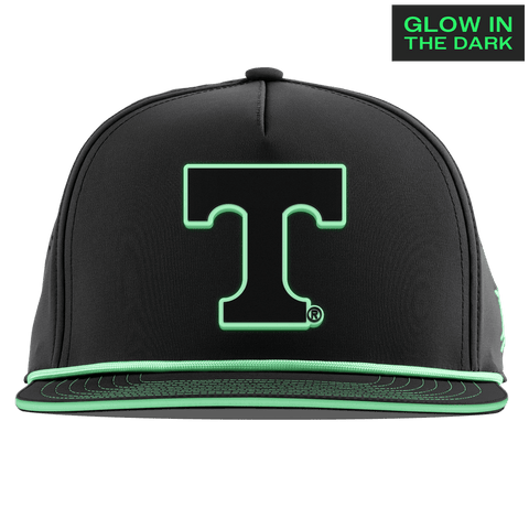 University of Tennessee "Tennessee Glow Series" Limited Edition Glow Flat 5 Panel Rope Black + White Glow Rope