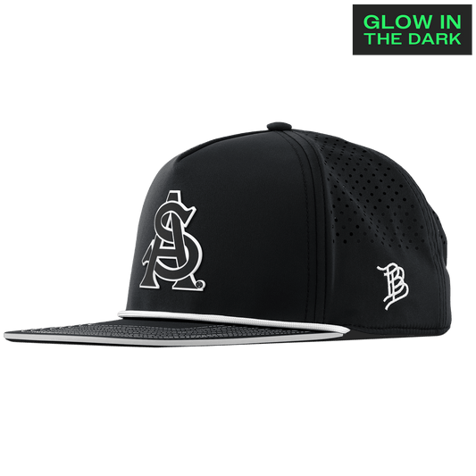 Arizona State University "ASU Glow Series" Limited Edition Glow Flat 5 Panel Rope Black + White Glow Rope