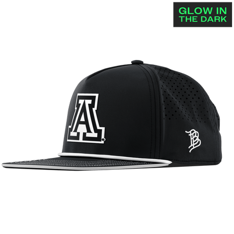 University of Arizona "Arizona Glow Series" Limited Edition Glow Flat 5 Panel Rope Black + White Glow Rope