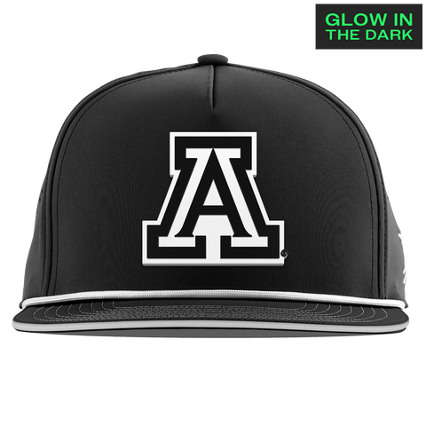 University of Arizona "Arizona Glow Series" Limited Edition Glow Flat 5 Panel Rope Black + White Glow Rope