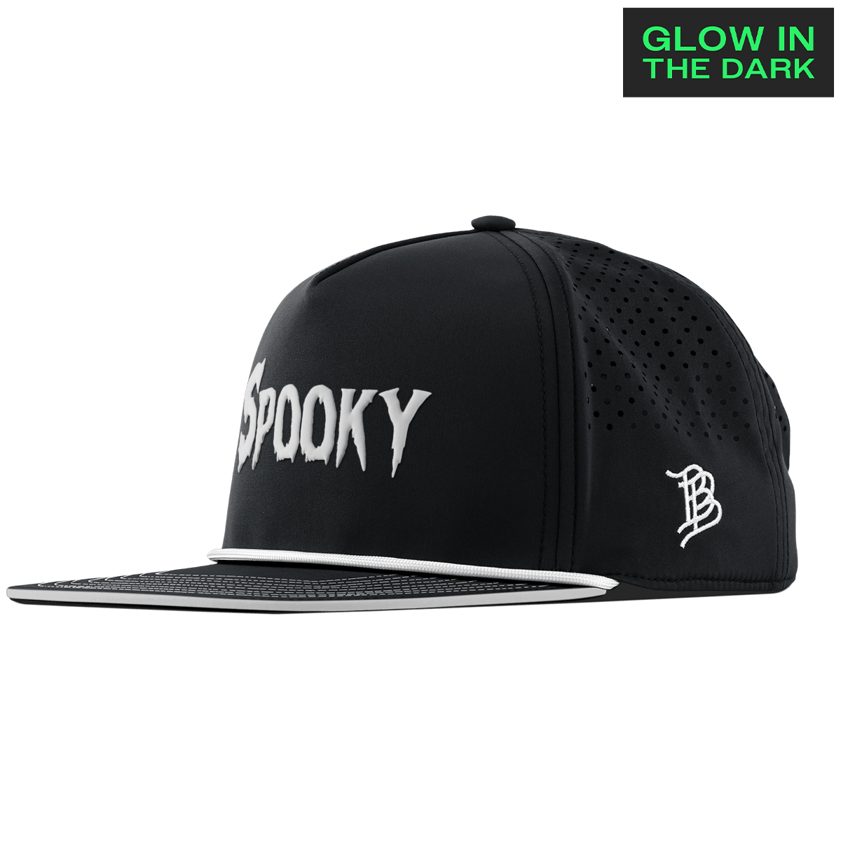 Spooky Glow Limited Edition Flat 5 Panel Rope Black + White Glow Rope