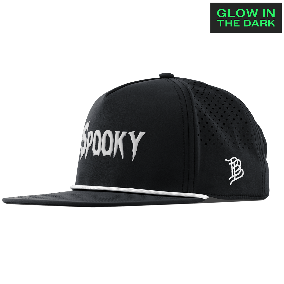 Spooky Glow Flat 5 Panel Rope Black