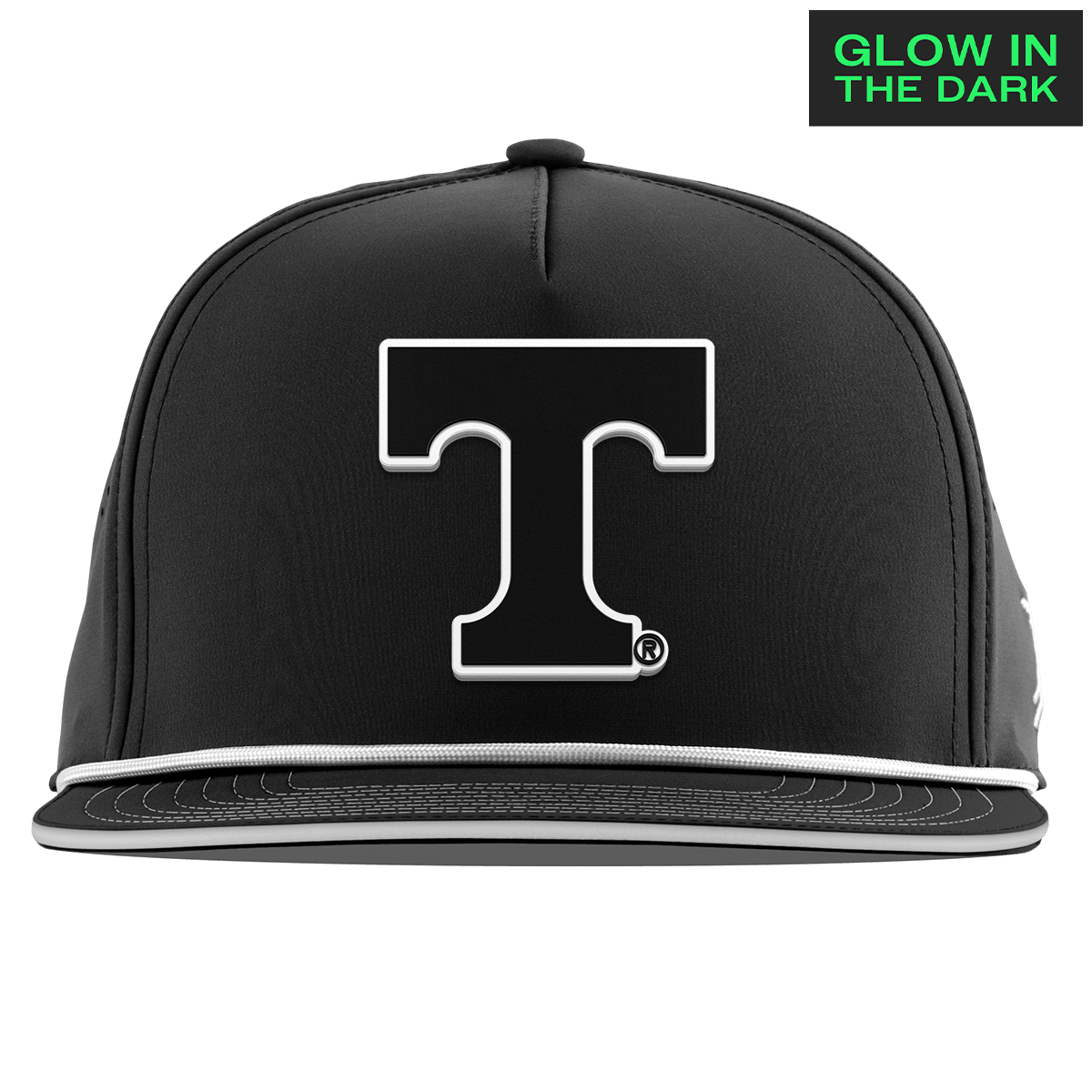 University of Tennessee "Tennessee Glow Series" Limited Edition Glow Flat 5 Panel Rope Black + White Glow Rope