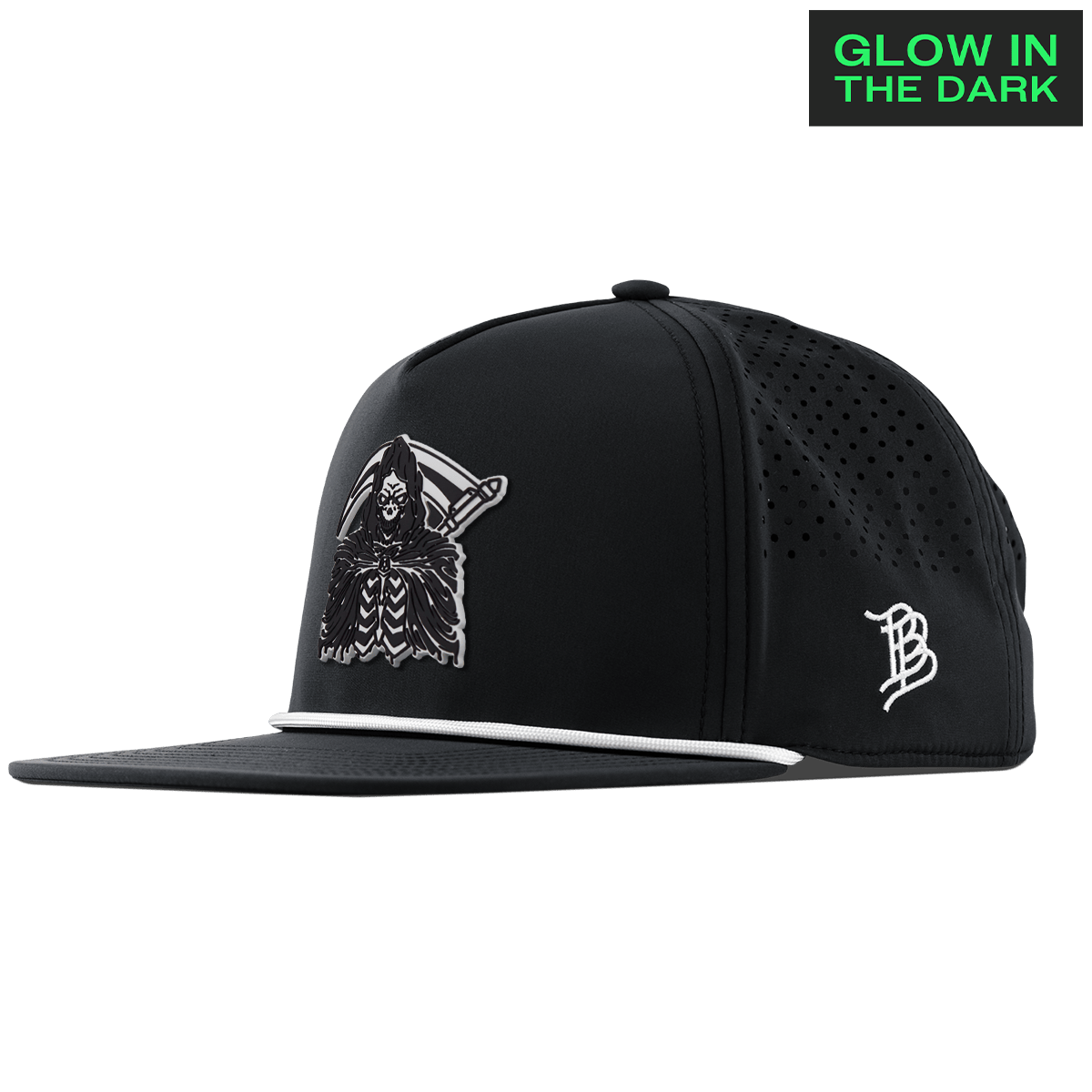 Grim Reaper Glow Flat 5 Panel Rope Black
