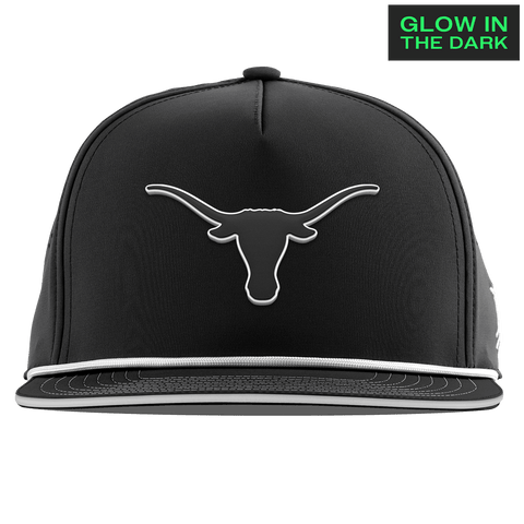 University of Texas "Texas Glow Series" Limited Edition Glow Flat 5 Panel Rope Black + White Glow Rope