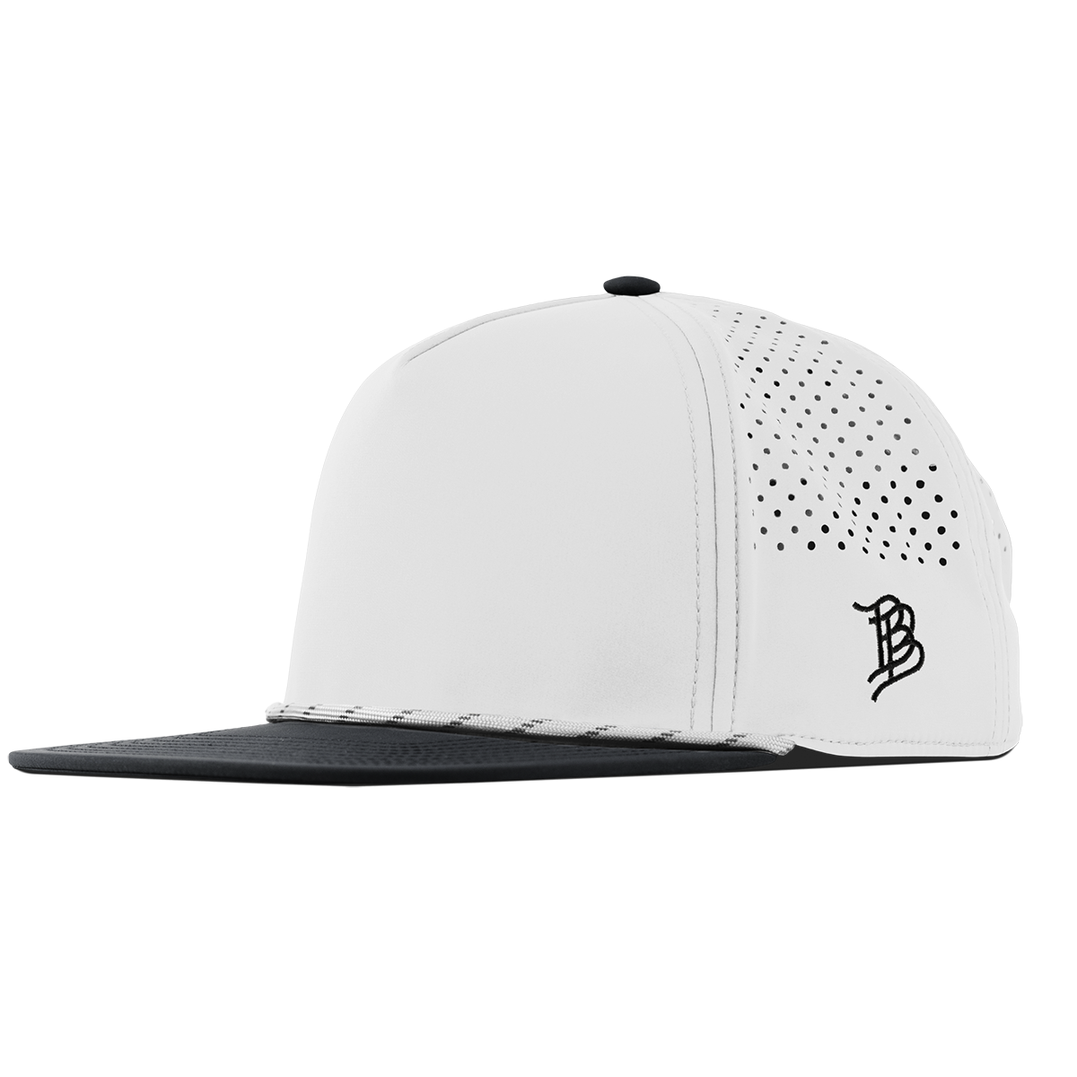 Bare Flat 5 Panel Rope White/Black