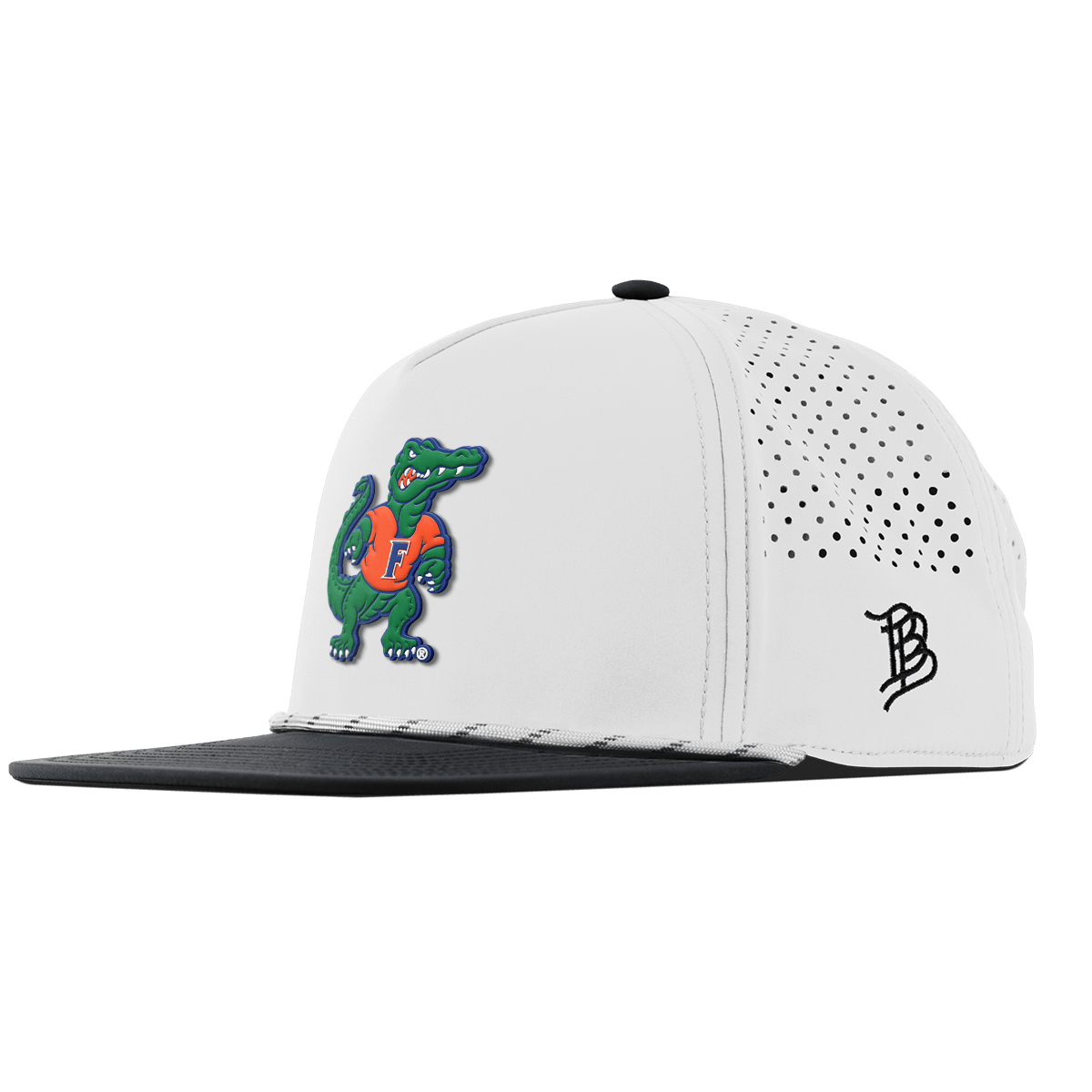 University of Florida "Albert The Gator" Flat 5 Panel Rope White/Black