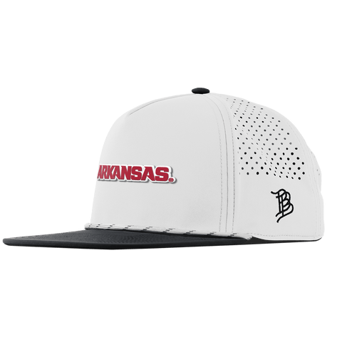 University of Arkansas "Arkansas Block" Flat 5 Panel Rope White/Black