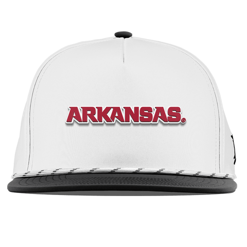 University of Arkansas "Arkansas Block" Flat 5 Panel Rope White/Black