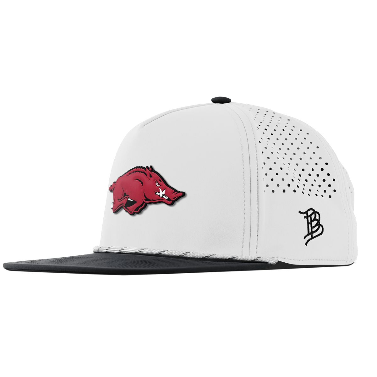 University of Arkansas "Arkansas Team Logo" Flat 5 Panel Rope White/Black