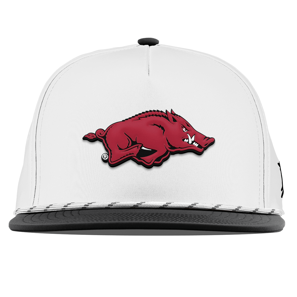 University of Arkansas "Arkansas Team Logo" Flat 5 Panel Rope White/Black