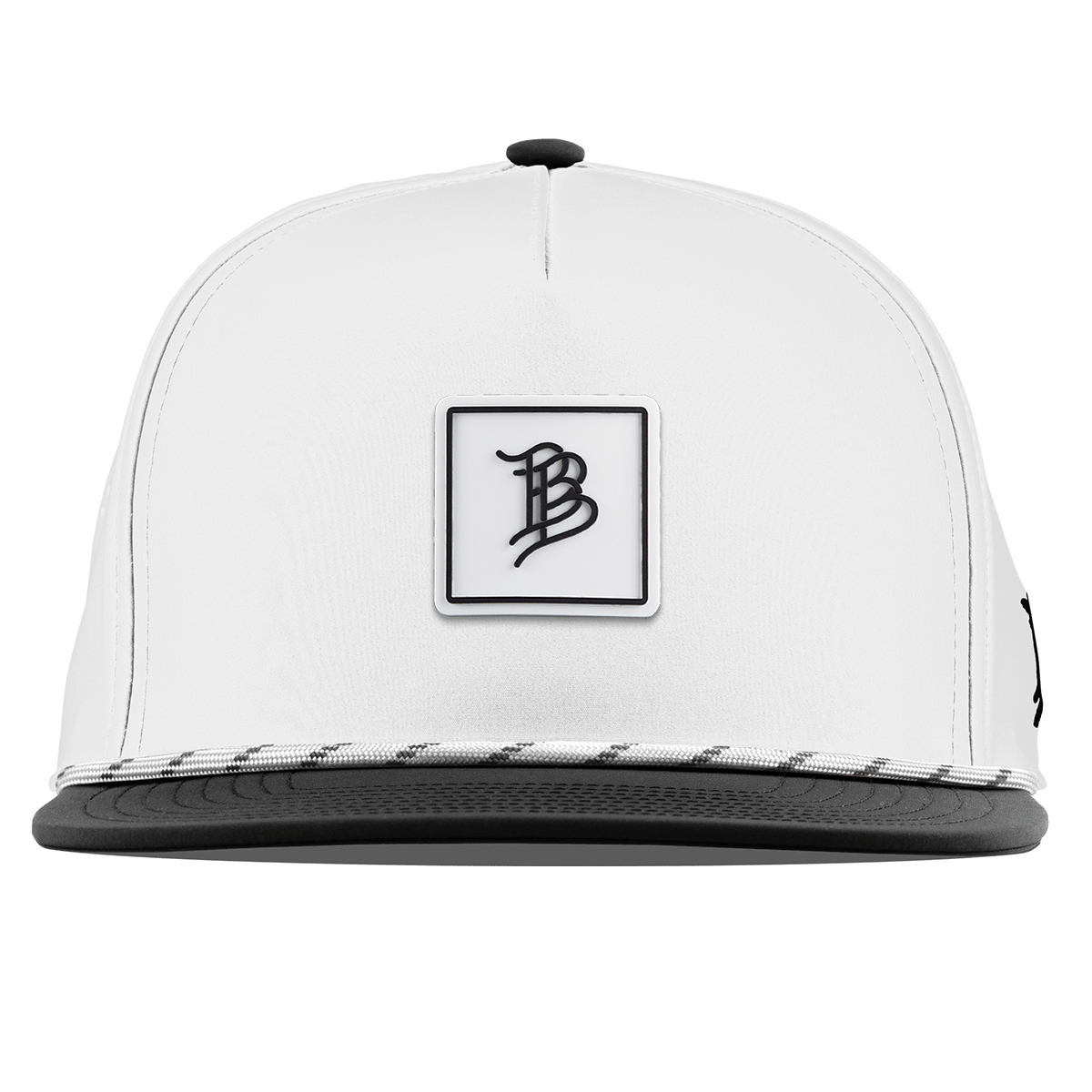 BB Square Icon PVC Flat 5 Panel Rope White/Black