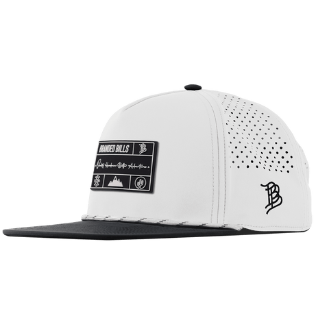 Branded Team Logo PVC Flat 5 Panel Rope White/Black