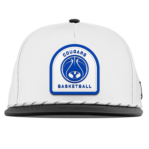 Brigham Young University "BYU Basketball" Flat 5 Panel Rope White/Black