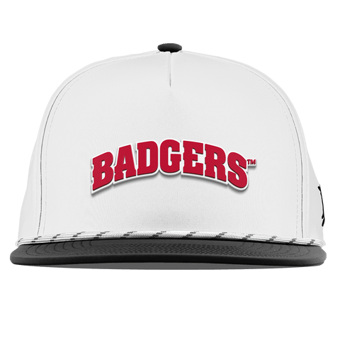 University of Wisconsin "Badgers Block" Flat 5 Panel Rope White/Black
