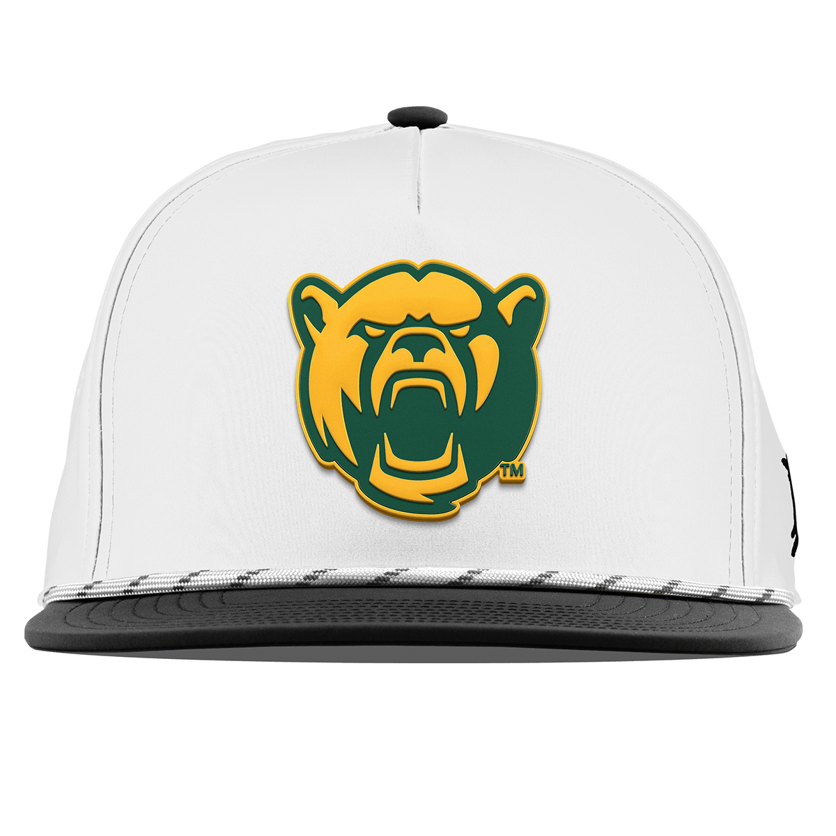 Baylor University "Baylor Bear" Flat 5 Panel Rope White/Black