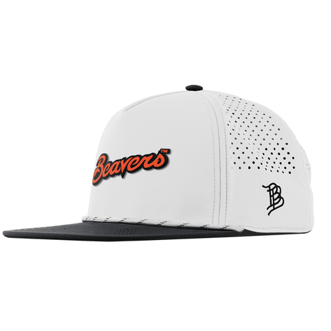 Oregon State University "Beavers Script" Flat 5 Panel Rope White/Black