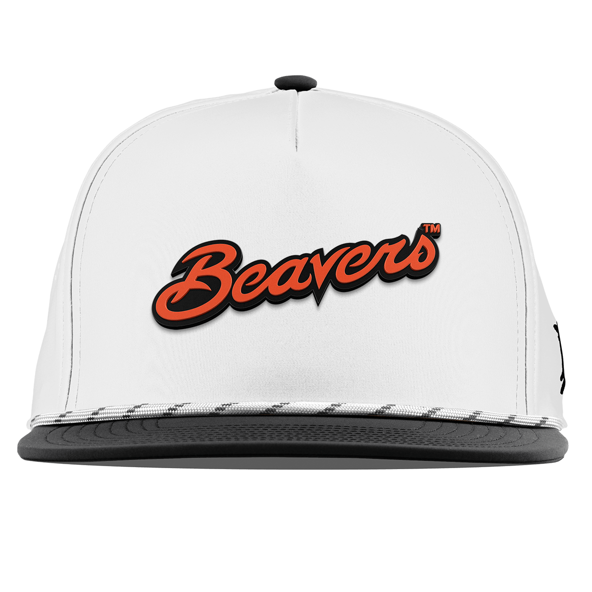 Oregon State University "Beavers Script" Flat 5 Panel Rope White/Black
