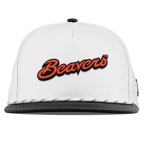 Oregon State University "Beavers Script" Flat 5 Panel Rope White/Black