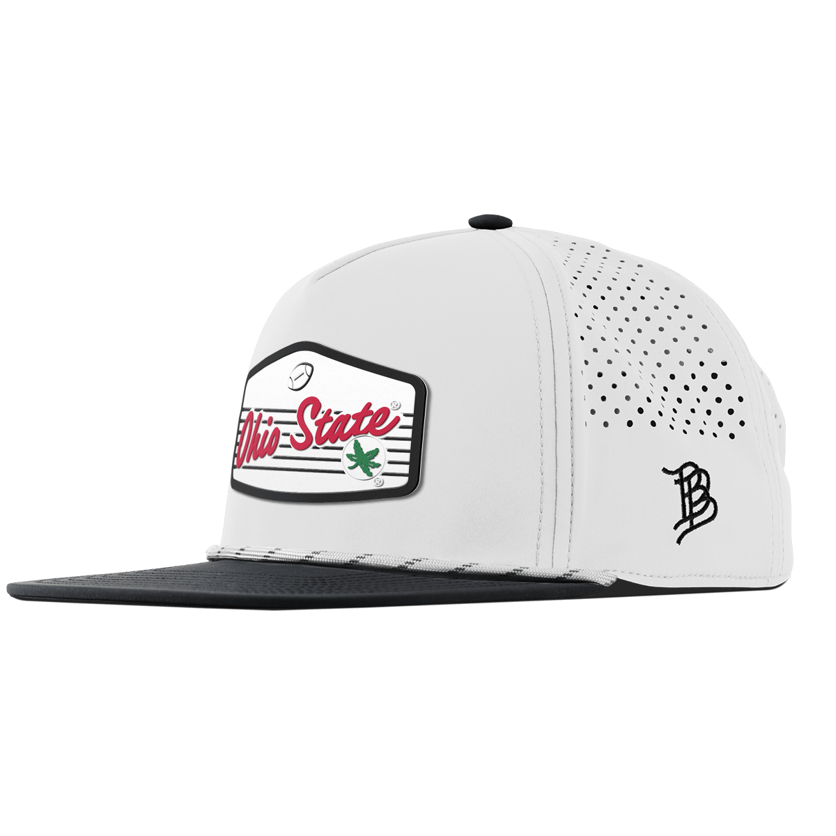 Ohio State University "Buckeyes Football'" Flat 5 Panel Rope Black
